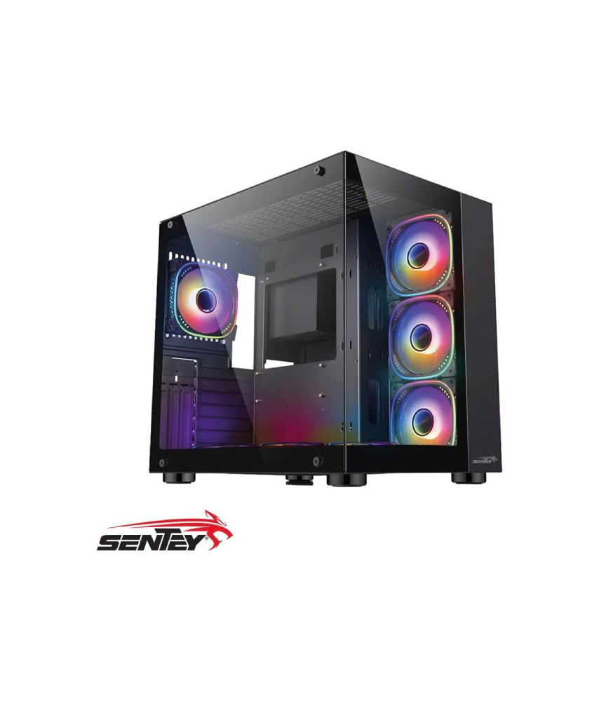 Sentey GABINETE GAMER SENTEY A40 GS-8200 BLACK 7 FANS ARGB